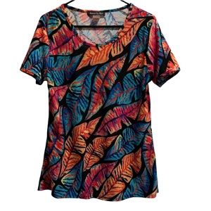 American City Wear Top Multi-Colored Textured Size XL